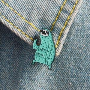 Party Animal Sloth Enamel Pin
